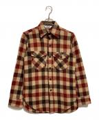 WOOLRICHウールリッチ）の古着「70sウールチェックシャツ」｜ベージュ