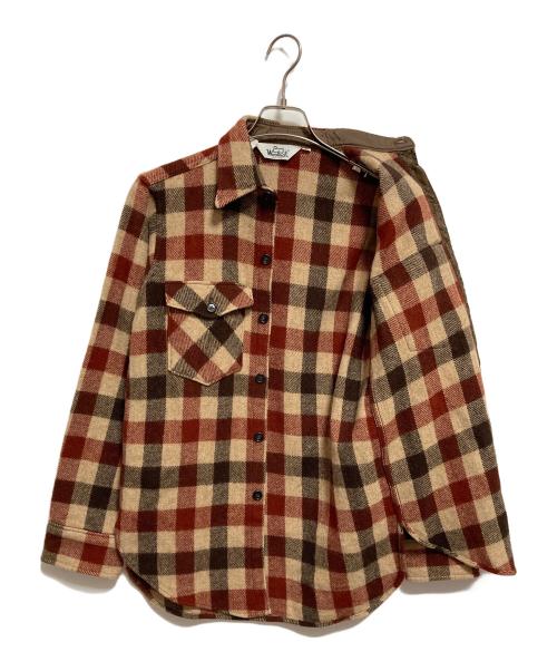 WOOLRICH（ウールリッチ）WOOLRICH (ウールリッチ) 70sウールチェックシャツ ベージュ サイズ:Sの古着・服飾アイテム
