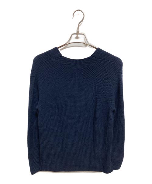 23区（ニジュウサンク）23区 (ニジュウサンク) ウールミドルゲージ Vネック ニット ネイビー サイズ:32の古着・服飾アイテム