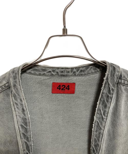 424（フォートゥーフォー）424 (フォートゥーフォー) デニムカーディガン グレー サイズ:Sの古着・服飾アイテム