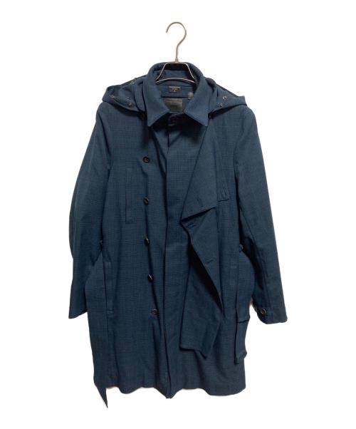Norwegian Rain（ノルウェージャンレイン）Norwegian Rain (ノルウェージャンレイン) フーデッドトレンチコート ブルー サイズ:Sの古着・服飾アイテム