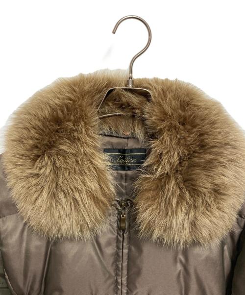 Leilian（レリアン）LEILIAN (レリアン) フォックスファー付ダウンコート カーキ サイズ:11の古着・服飾アイテム