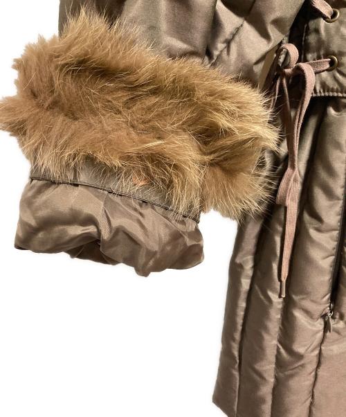 Leilian（レリアン）LEILIAN (レリアン) フォックスファー付ダウンコート カーキ サイズ:11の古着・服飾アイテム