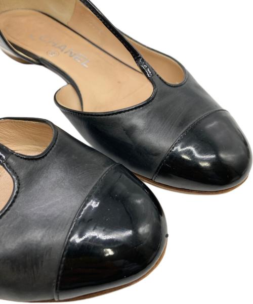 CHANEL（シャネル）CHANEL (シャネル) ストラップパンプス ブラック サイズ:37の古着・服飾アイテム