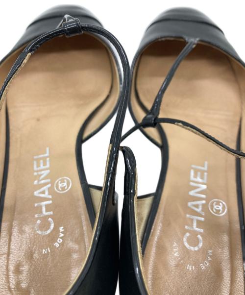 CHANEL（シャネル）CHANEL (シャネル) ストラップパンプス ブラック サイズ:37の古着・服飾アイテム
