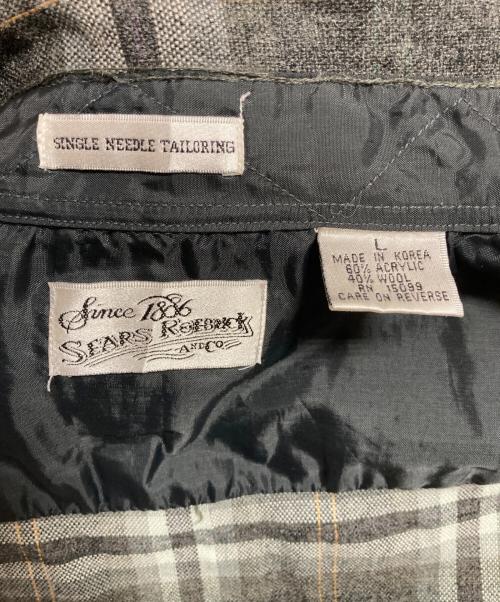 SEARS ROEBUCK（シアーズローバック）SEARS ROEBUCK (シアーズローバック) 90’S チェックシャツ グレー サイズ:Lの古着・服飾アイテム