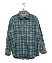 PENDLETON（ペンドルトン）の古着「90’S エルボーパッチチェックシャツ」｜グリーン