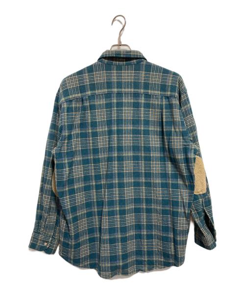 PENDLETON（ペンドルトン）PENDLETON (ペンドルトン) 90’S エルボーパッチチェックシャツ グリーン サイズ:Lの古着・服飾アイテム