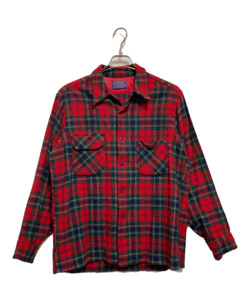 PENDLETON（ペンドルトン）PENDLETON (ペンドルトン) 80’S チェックボードシャツ レッド サイズ:Lの古着・服飾アイテム