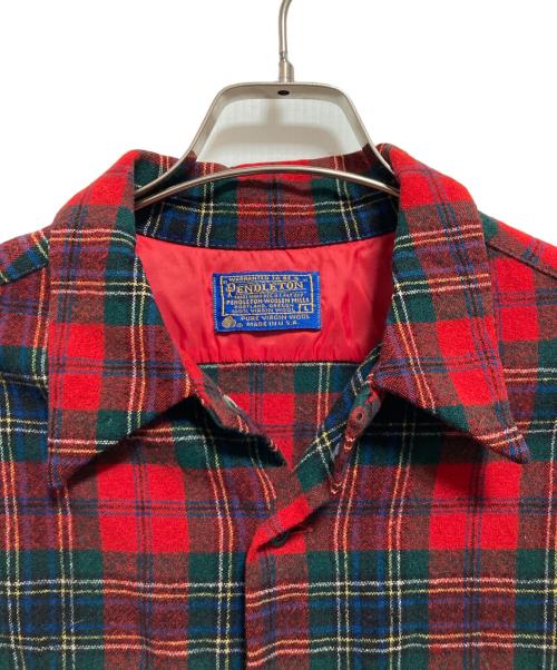 PENDLETON（ペンドルトン）PENDLETON (ペンドルトン) 80’S チェックボードシャツ レッド サイズ:Lの古着・服飾アイテム