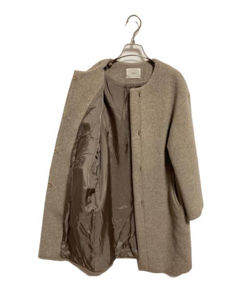 IENA（イエナ）IENA (イエナ) ラムウールノーカラーコート ベージュ サイズ:36の古着・服飾アイテム