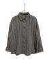 INDIVI（インディヴィ）の古着「ストライプ柄ビックシャツ」｜グレー