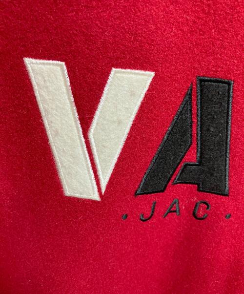VAN（ヴァン）VAN (ヴァン) 90’ｓ アーチロゴレザースリーブスタジャン レッド サイズ:Mの古着・服飾アイテム