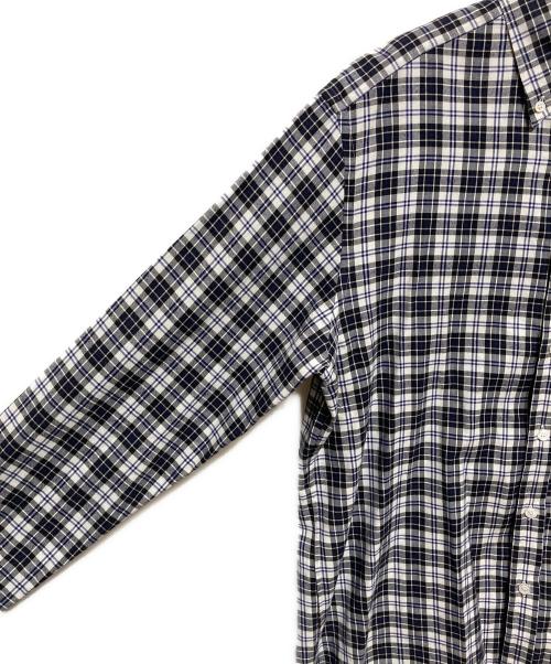 dunhill（ダンヒル）dunhill (ダンヒル) ボタンダウンネルチェックシャツ ネイビー サイズ:Lの古着・服飾アイテム