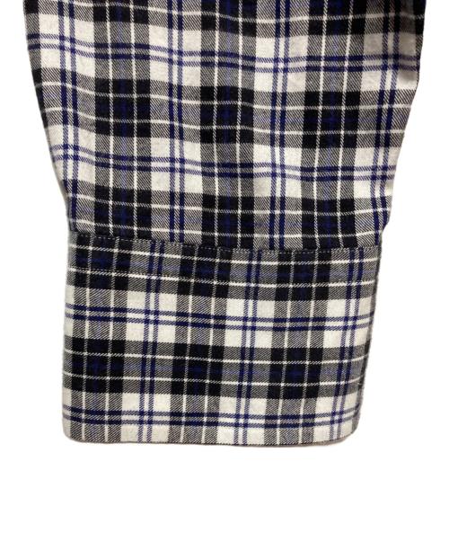 dunhill（ダンヒル）dunhill (ダンヒル) ボタンダウンネルチェックシャツ ネイビー サイズ:Lの古着・服飾アイテム