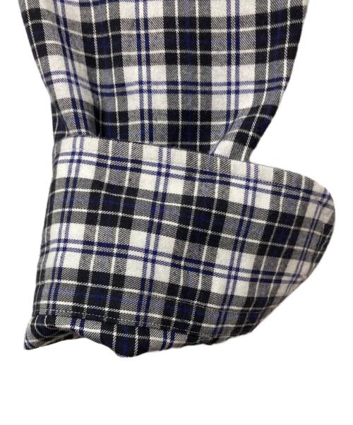 dunhill（ダンヒル）dunhill (ダンヒル) ボタンダウンネルチェックシャツ ネイビー サイズ:Lの古着・服飾アイテム