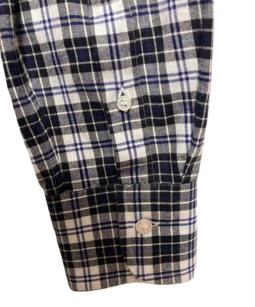 dunhill（ダンヒル）dunhill (ダンヒル) ボタンダウンネルチェックシャツ ネイビー サイズ:Lの古着・服飾アイテム