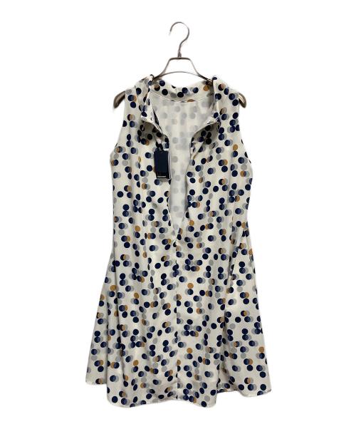 FRED PERRY（フレッドペリー）FRED PERRY (フレッドペリー) WOMEN PRINT SLEEVELESS DRESS アイボリー サイズ:10 未使用品の古着・服飾アイテム