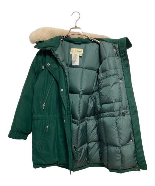 Eddie Bauer（エディーバウアー）Eddie Bauer (エディーバウアー) ファーダウンコート グリーン サイズ:XSの古着・服飾アイテム