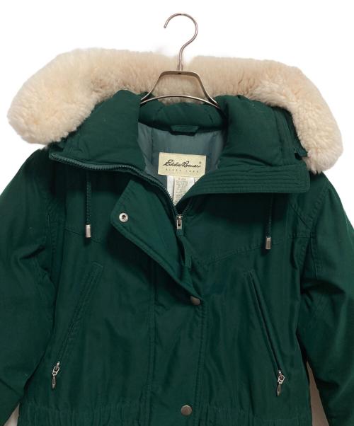 Eddie Bauer（エディーバウアー）Eddie Bauer (エディーバウアー) ファーダウンコート グリーン サイズ:XSの古着・服飾アイテム