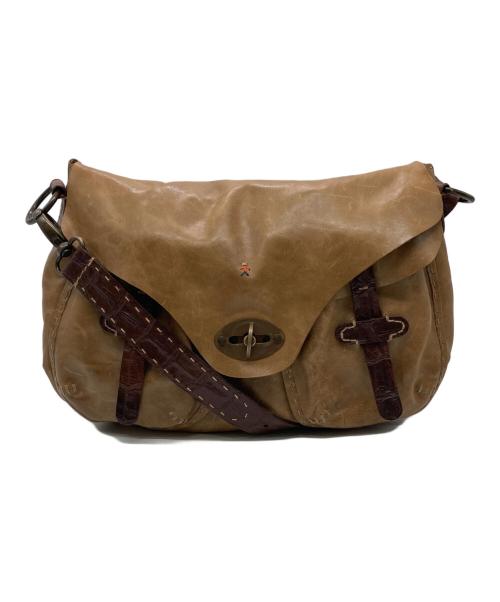 HENRY BEGUELIN（エンリーベグリン）HENRY BEGUELIN (エンリーベグリン) レザーショルダーバッグ ベージュの古着・服飾アイテム