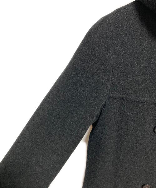 BURBERRY BLUE LABEL（バーバリー ブルー レーベル）BURBERRY BLUE LABEL (バーバリーロンドンブルーレーベル) フーデッドメルトンコート グレー サイズ:38の古着・服飾アイテム