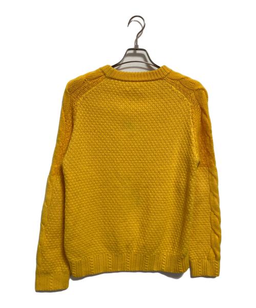 Coohem（コーヘン）Coohem (コーヘン) カシミヤ混ケーブルニット イエロー サイズ:46の古着・服飾アイテム