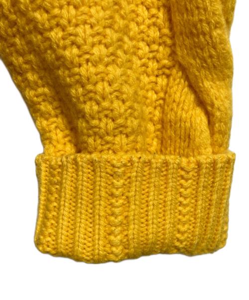 Coohem（コーヘン）Coohem (コーヘン) カシミヤ混ケーブルニット イエロー サイズ:46の古着・服飾アイテム