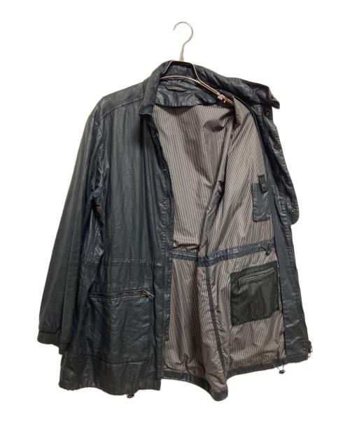 GIORGIO ARMANI（ジョルジョアルマーニ）GIORGIO ARMANI (ジョルジョアルマーニ) 加工ロングコート ネイビー サイズ:52の古着・服飾アイテム