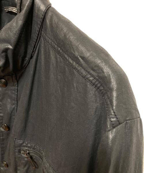 GIORGIO ARMANI（ジョルジョアルマーニ）GIORGIO ARMANI (ジョルジョアルマーニ) 加工ロングコート ネイビー サイズ:52の古着・服飾アイテム