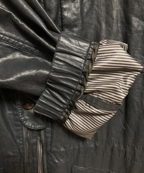 GIORGIO ARMANI（ジョルジョアルマーニ）GIORGIO ARMANI (ジョルジョアルマーニ) 加工ロングコート ネイビー サイズ:52の古着・服飾アイテム