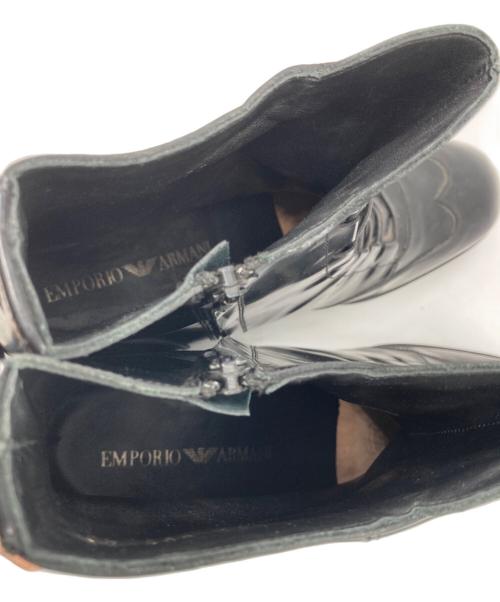 EMPORIO ARMANI（エンポリオ アルマーニ）EMPORIO ARMANI (エンポリオアルマーニ) サイドジップブーツ ブラック サイズ:43の古着・服飾アイテム