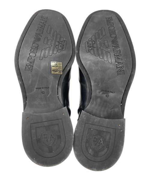 EMPORIO ARMANI（エンポリオ アルマーニ）EMPORIO ARMANI (エンポリオアルマーニ) サイドジップブーツ ブラック サイズ:43の古着・服飾アイテム