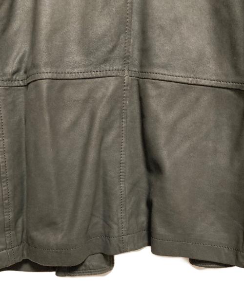 EMPORIO ARMANI（エンポリオ アルマーニ）EMPORIO ARMANI (エンポリオアルマーニ) ラムスキンレザージャケット ブラック サイズ:54の古着・服飾アイテム