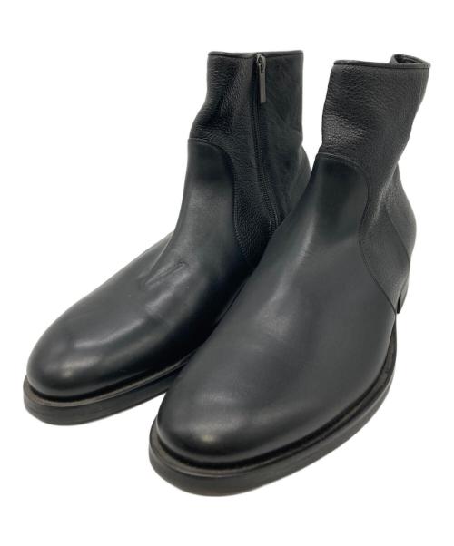 GIORGIO ARMANI（ジョルジョアルマーニ）GIORGIO ARMANI (ジョルジョアルマーニ) サイドジップブーツ ブラック サイズ:43の古着・服飾アイテム