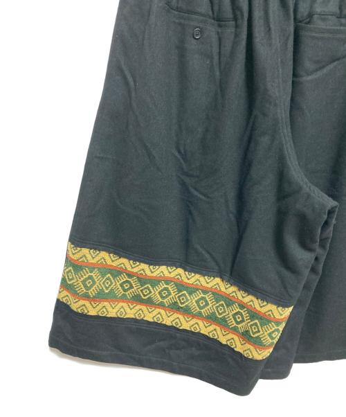 s'yte（サイト）s'yte (サイト) Flannel+Ecuadorian Woven Braid Switch Flame Culotte Pants ブラック サイズ:3の古着・服飾アイテム