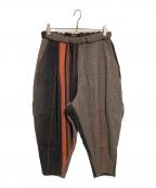 tamaki niimeタマキ ニイメ）の古着「イージーワイドパンツ」｜ブラウン