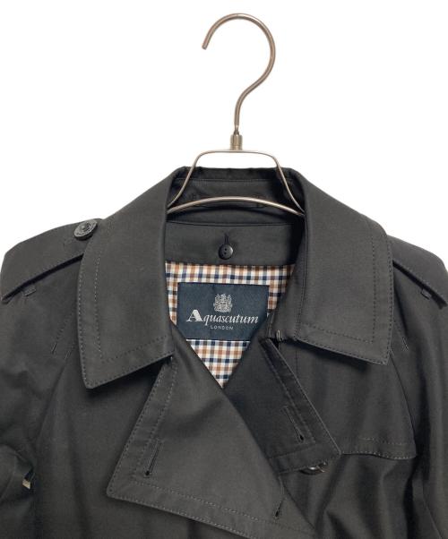 Aquascutum（アクアスキュータム）Aquascutum (アクアスキュータム) ライナー付トレンチコート ブラック サイズ:6の古着・服飾アイテム