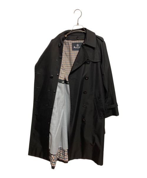 Aquascutum（アクアスキュータム）Aquascutum (アクアスキュータム) ライナー付トレンチコート ブラック サイズ:6の古着・服飾アイテム