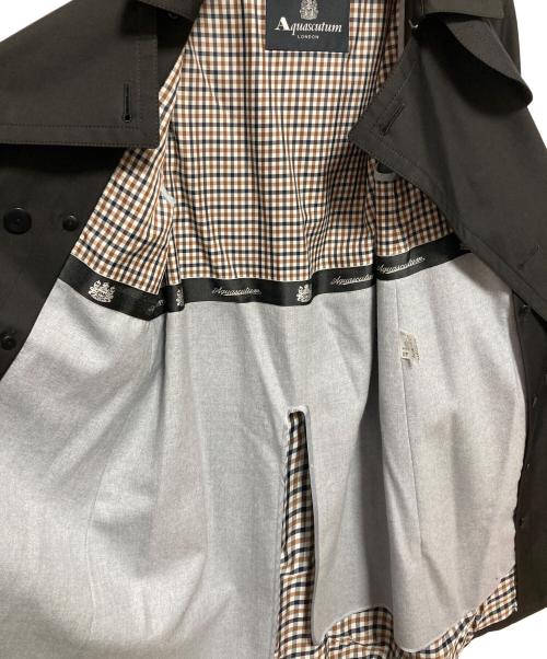 Aquascutum（アクアスキュータム）Aquascutum (アクアスキュータム) ライナー付トレンチコート ブラック サイズ:6の古着・服飾アイテム
