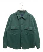 DESCENDANTディセンダント）の古着「CPOC MELTON LS SHIRT」｜グリーン