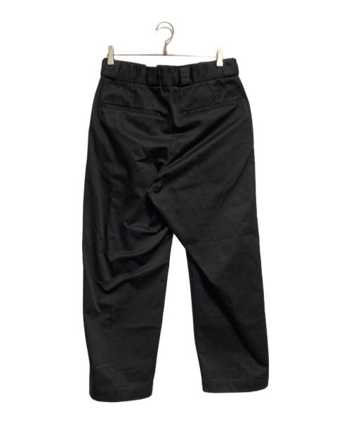CAHLUMN（カウラム）CAHLUMN (カウラム) TC Twill 1 Tuck Pants ブラック サイズ:XLの古着・服飾アイテム
