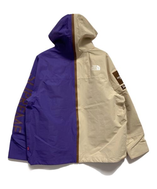 THE NORTH FACE（ザ ノース フェイス）THE NORTH FACE (ザ ノース フェイス) Supreme (シュプリーム) Split Taped Seam Shell Jacket ベージュ×パープル サイズ:Lの古着・服飾アイテム