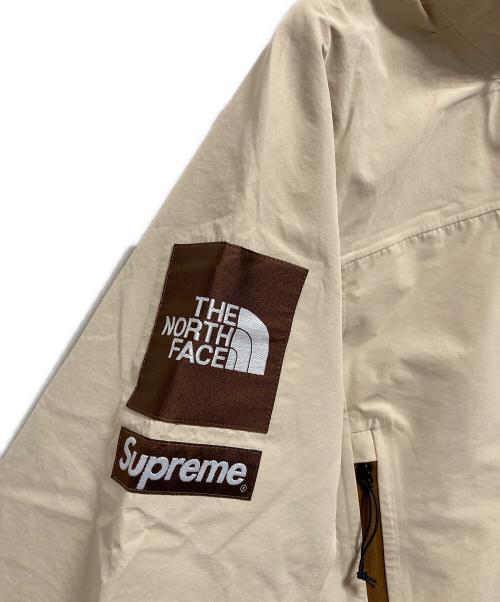 THE NORTH FACE（ザ ノース フェイス）THE NORTH FACE (ザ ノース フェイス) Supreme (シュプリーム) Split Taped Seam Shell Jacket ベージュ×パープル サイズ:Lの古着・服飾アイテム