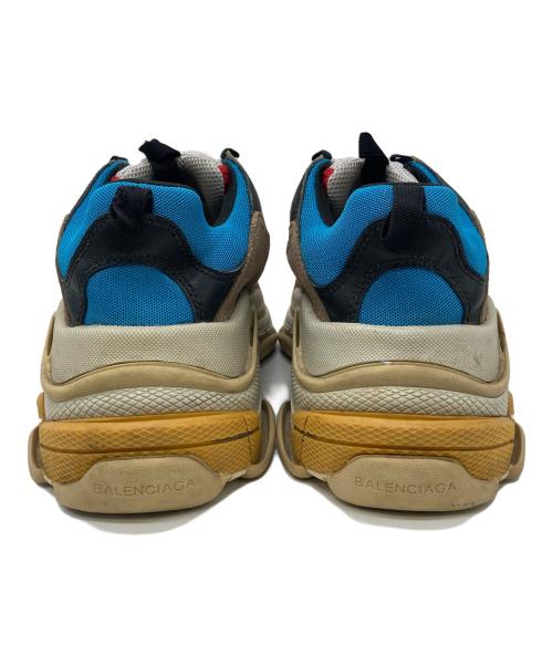 BALENCIAGA（バレンシアガ）BALENCIAGA (バレンシアガ) TRIPLE S ベージュ×ブルー サイズ:26.5の古着・服飾アイテム