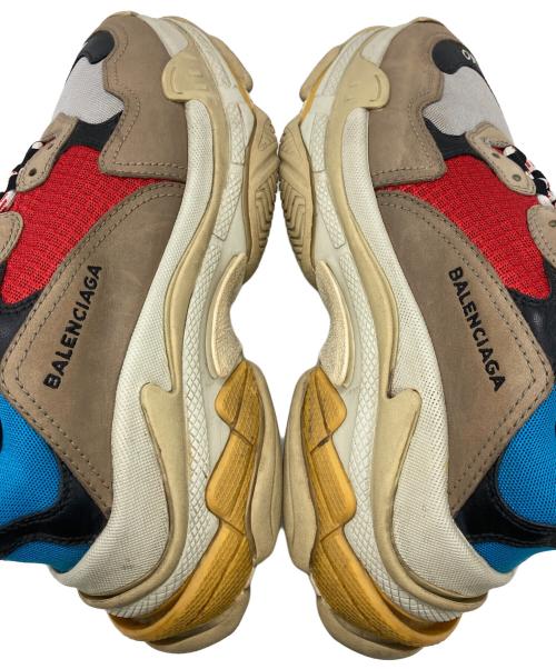 BALENCIAGA（バレンシアガ）BALENCIAGA (バレンシアガ) TRIPLE S ベージュ×ブルー サイズ:26.5の古着・服飾アイテム