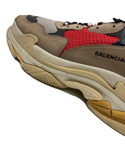 BALENCIAGA（バレンシアガ）BALENCIAGA (バレンシアガ) TRIPLE S ベージュ×ブルー サイズ:26.5の古着・服飾アイテム
