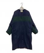 blanc basqueブランバスク）の古着「バイカラーダウンコート」｜ネイビー