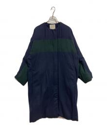 blanc basque（ブランバスク）の古着「バイカラーダウンコート」｜ネイビー