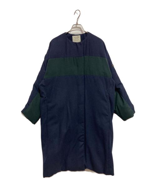 blanc basque（ブランバスク）BLANC basque (ブランバスク) バイカラーダウンコート ネイビー サイズ:38の古着・服飾アイテム